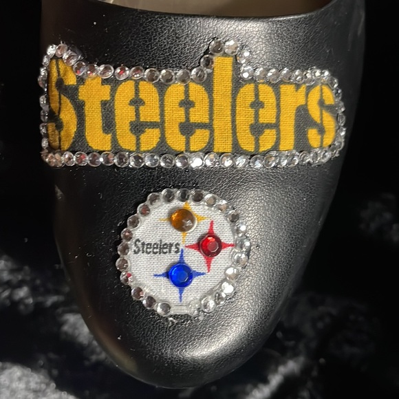 Basic Additions flat shoe handmade Steelers decorations size 9wide - Picture 4 of 4